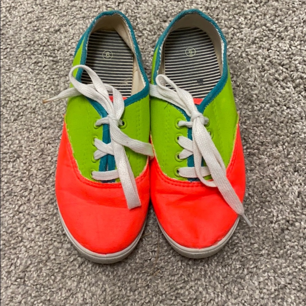 Custom made neon shoes